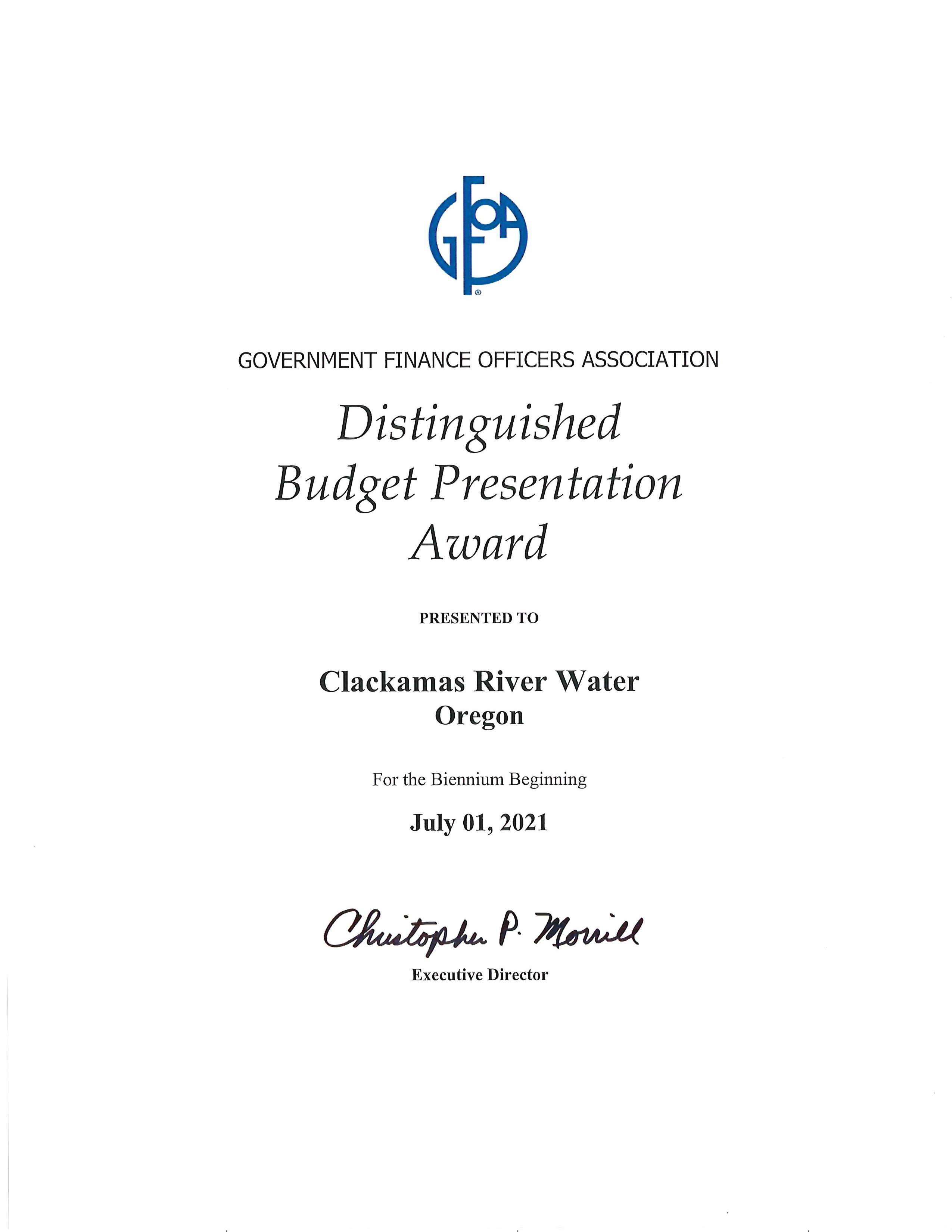 Budget award and press release pic